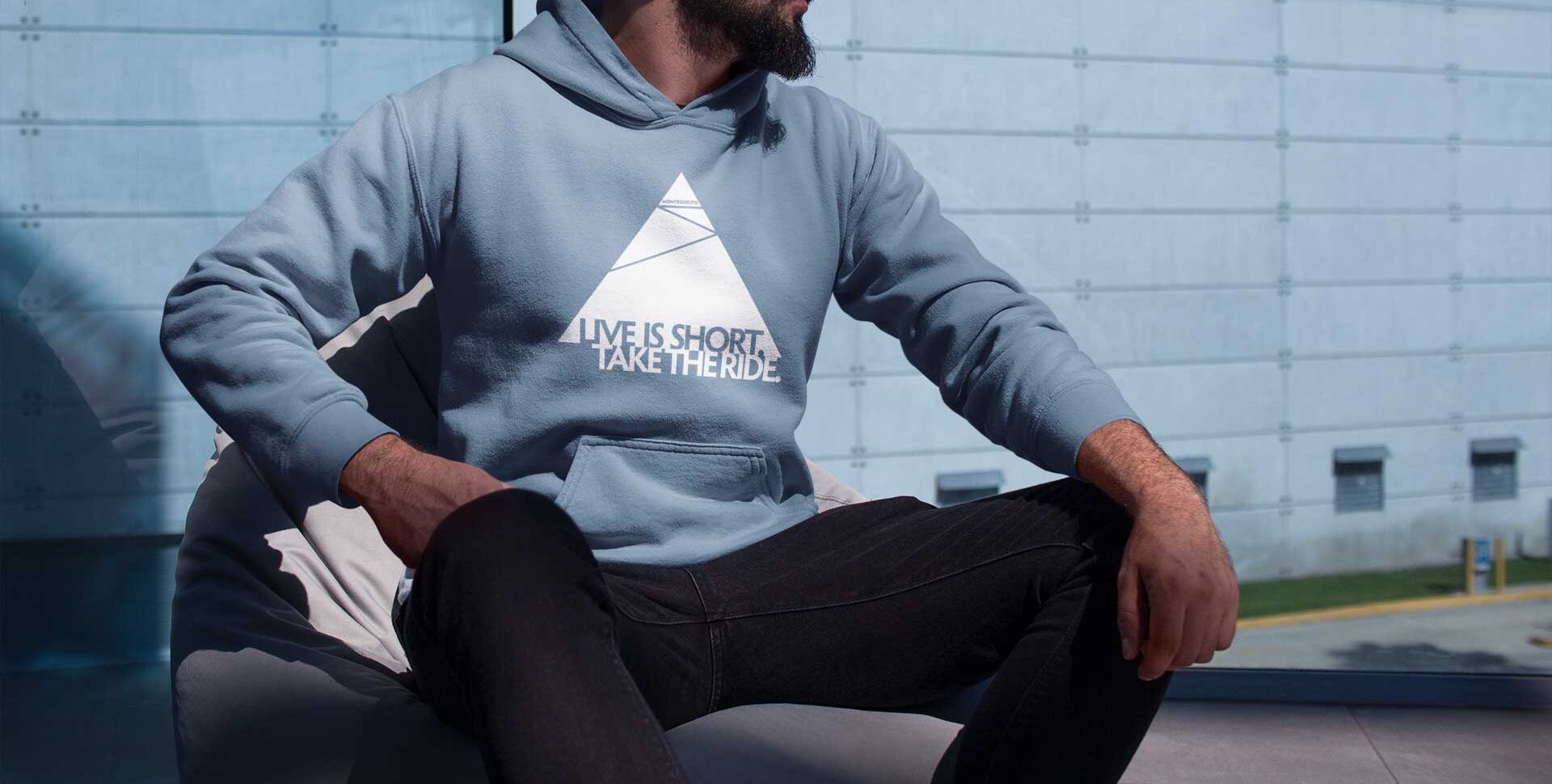 MQ LIVE IS SHORT TAKE THE RIDE - Organic Hoodie